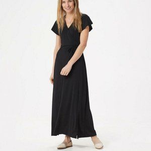 BROOKE SHIELDS Timeless Short-Sleeve Maxi Dress  10531